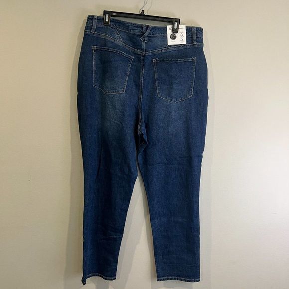 NWT BP Dark Wash Denim Jeans with Distressed Knees (16W) - Picture 5 of 8